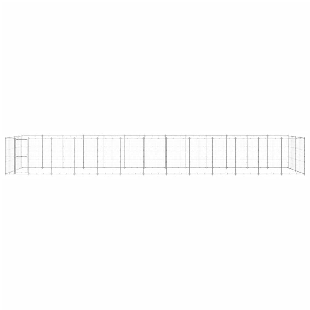 udendørs hundebur 53,24 m² galvaniseret stål