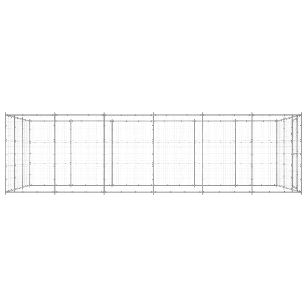 udendørs hundebur 21,78 m² galvaniseret stål