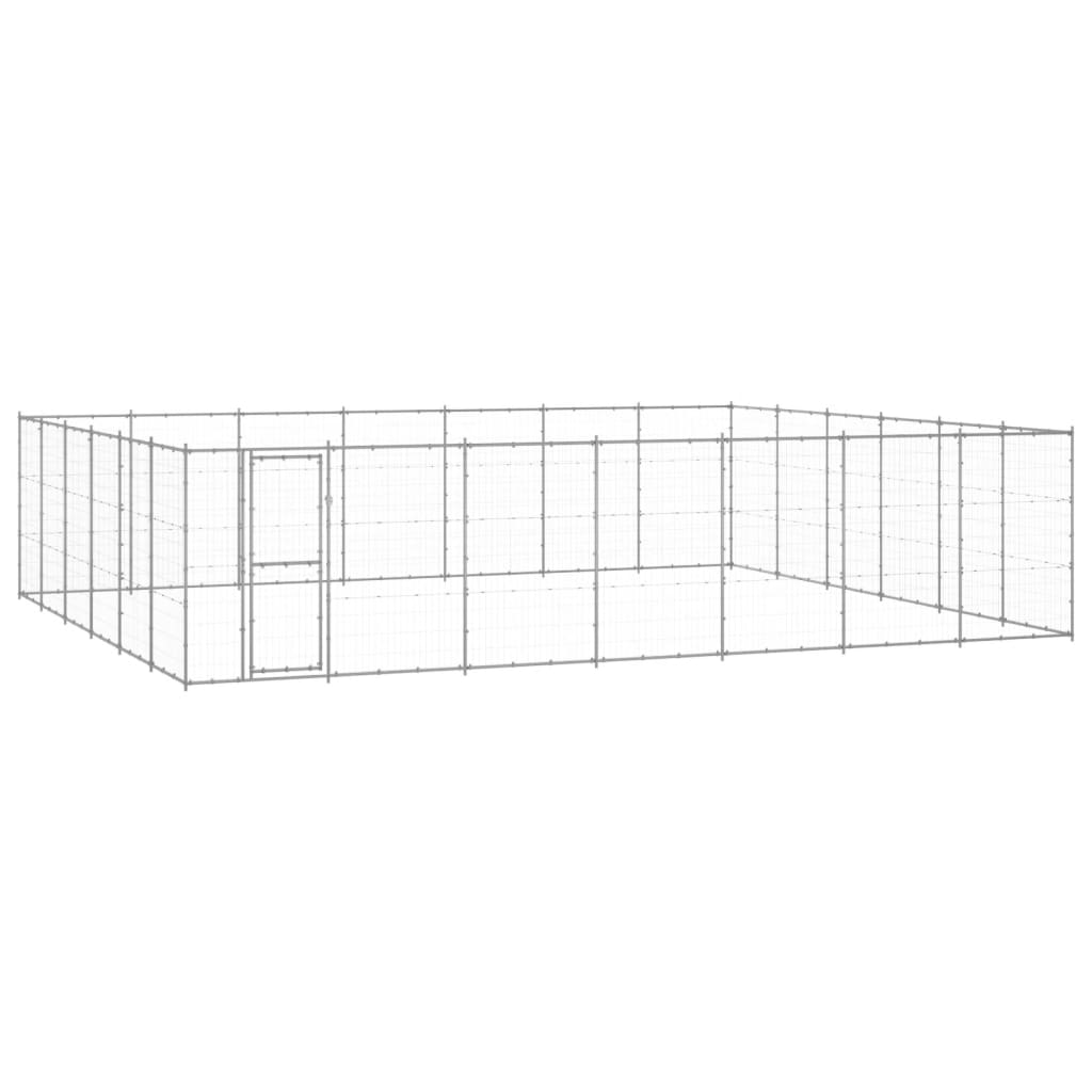 udendørs hundebur 50,82 m² galvaniseret stål