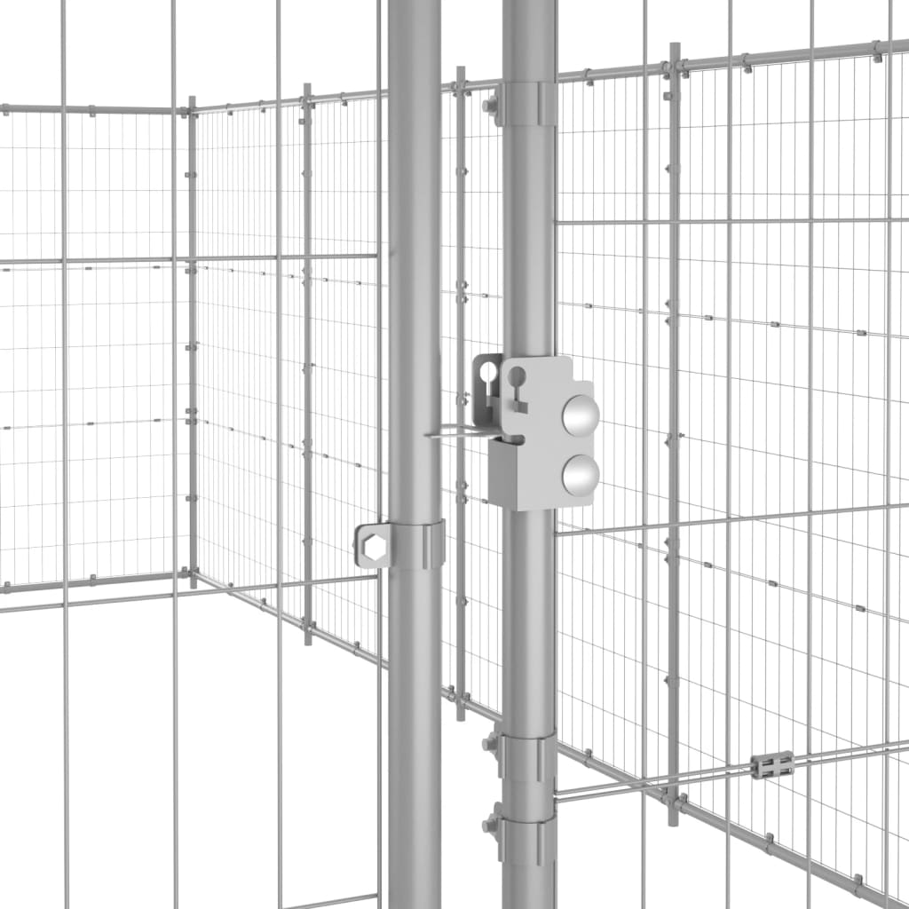 udendørs hundebur 50,82 m² galvaniseret stål