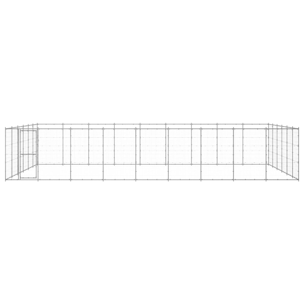 udendørs hundebur 65,34 m² galvaniseret stål