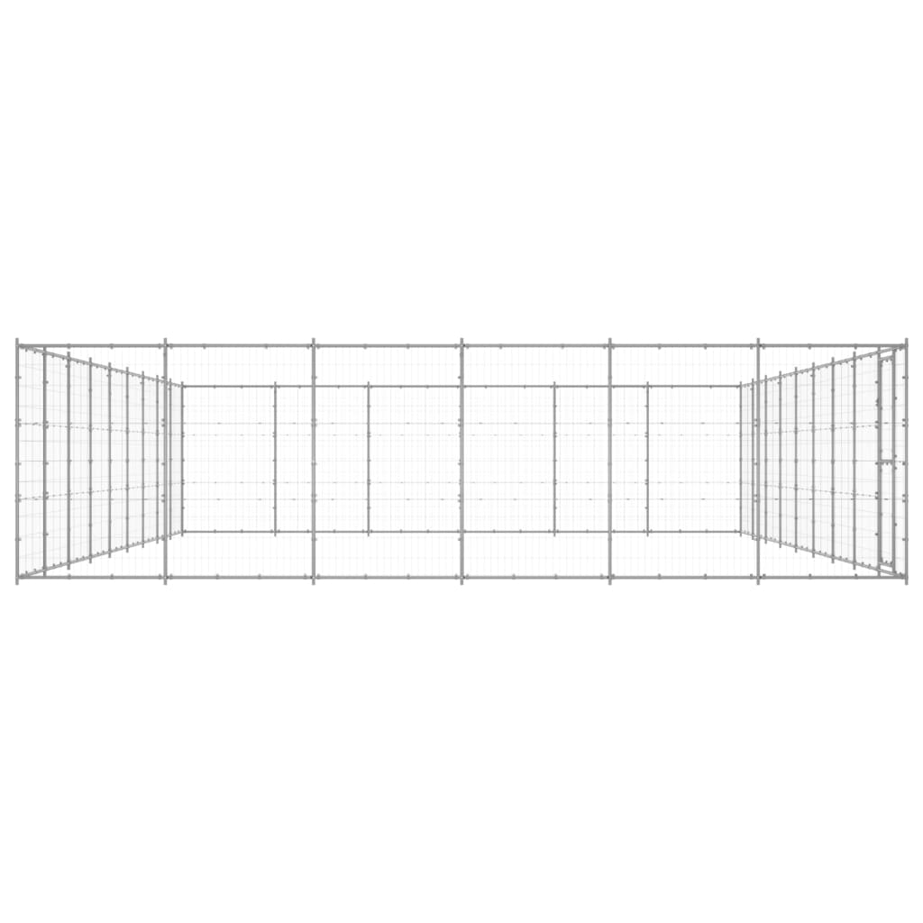 udendørs hundebur 65,34 m² galvaniseret stål