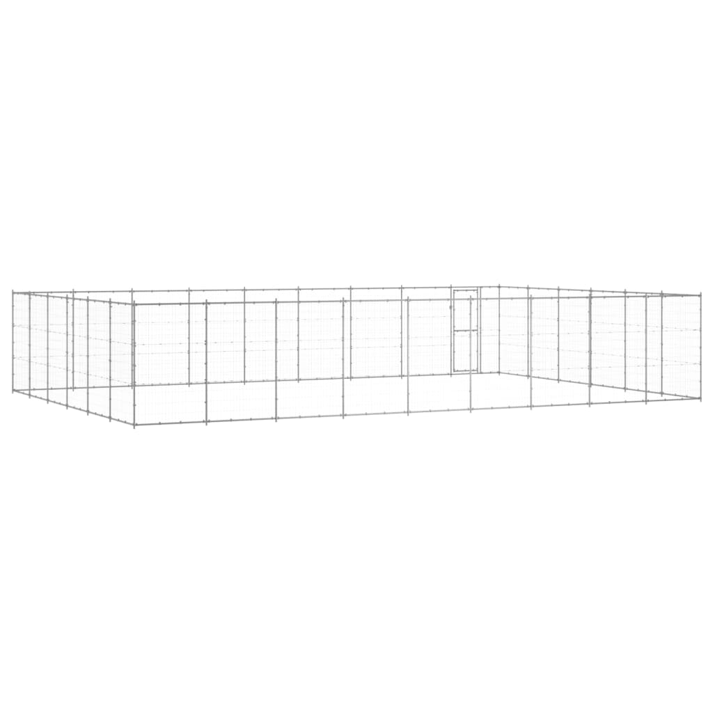 udendørs hundebur 65,34 m² galvaniseret stål