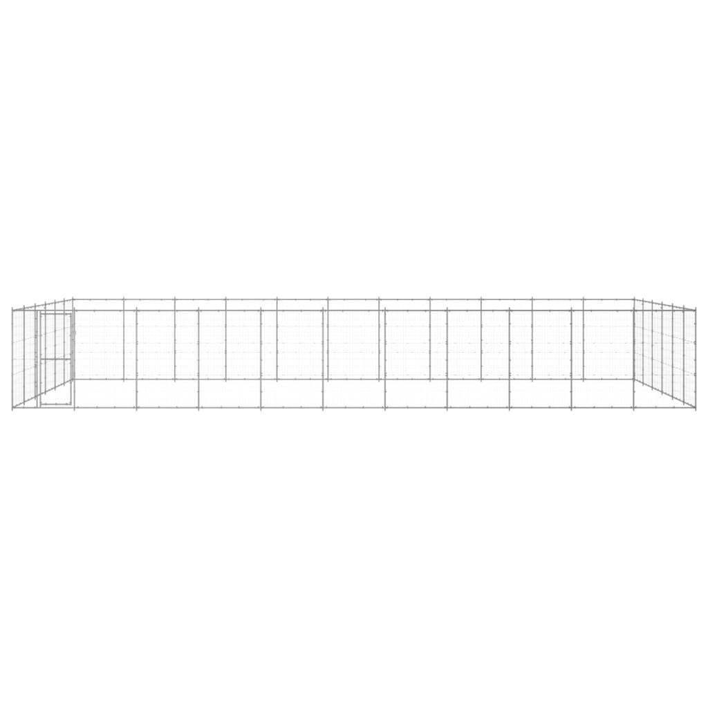 udendørs hundebur 79,86 m² galvaniseret stål