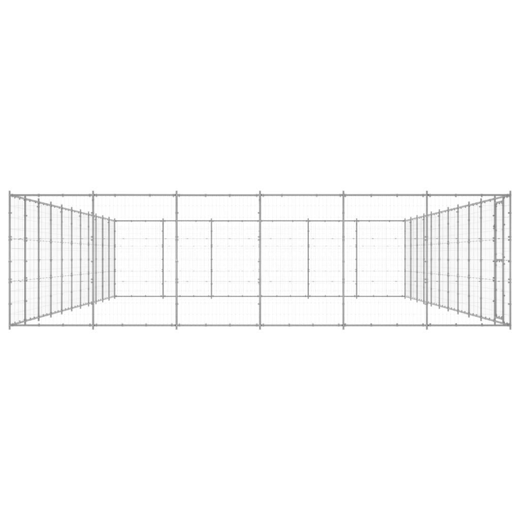 udendørs hundebur 79,86 m² galvaniseret stål