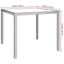 havebord 90x90x75 cm hærdet glas og polyrattan hvid