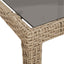 havebord 90x90x75 cm hærdet glas og polyrattan beige