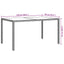 havebord 150x90x75 cm hærdet glas og polyrattan brun