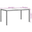 havebord 150x90x75 cm hærdet glas og polyrattan beige