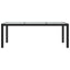 havebord 190x90x75 cm hærdet glas og polyrattan sort
