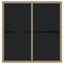 havebord 109x107x74 cm polyrattan og glas beige