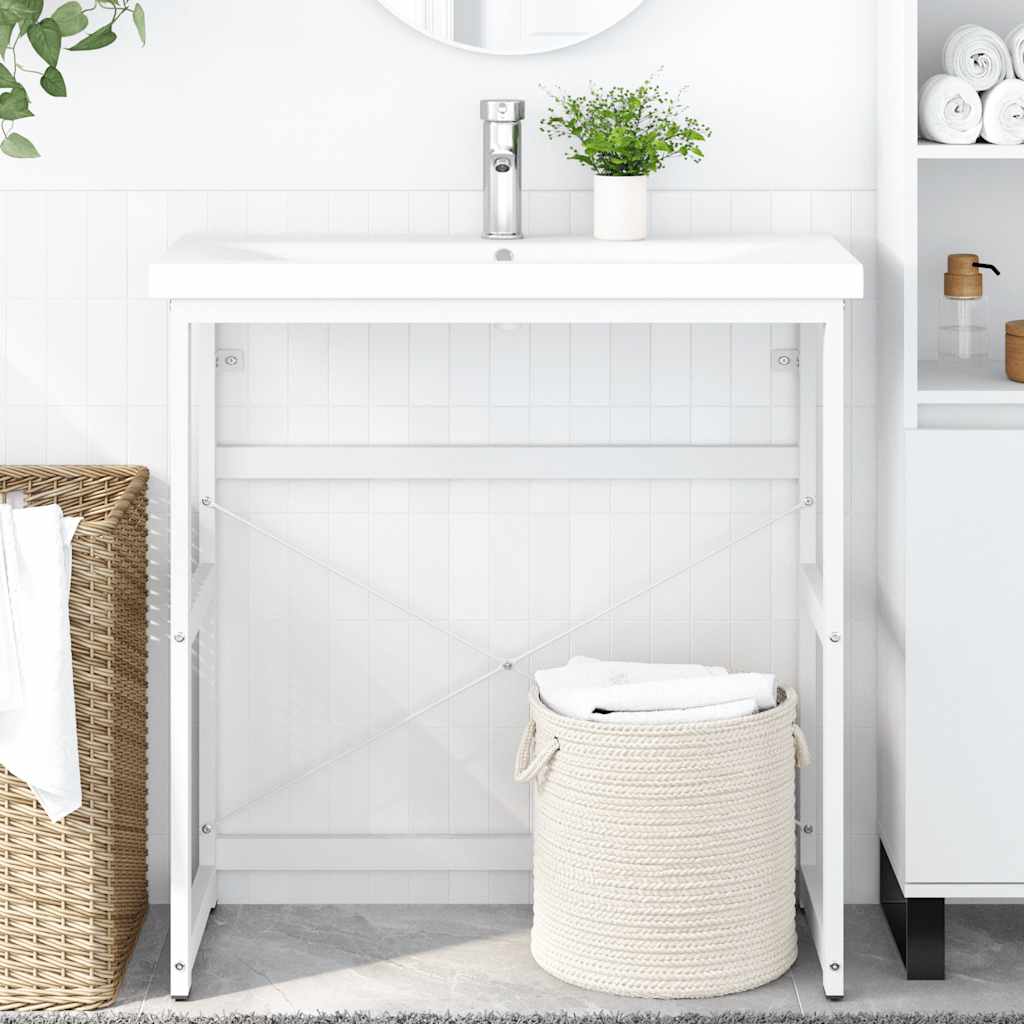 badeværelsesmøbel til håndvask 79x38x83 cm jern hvid