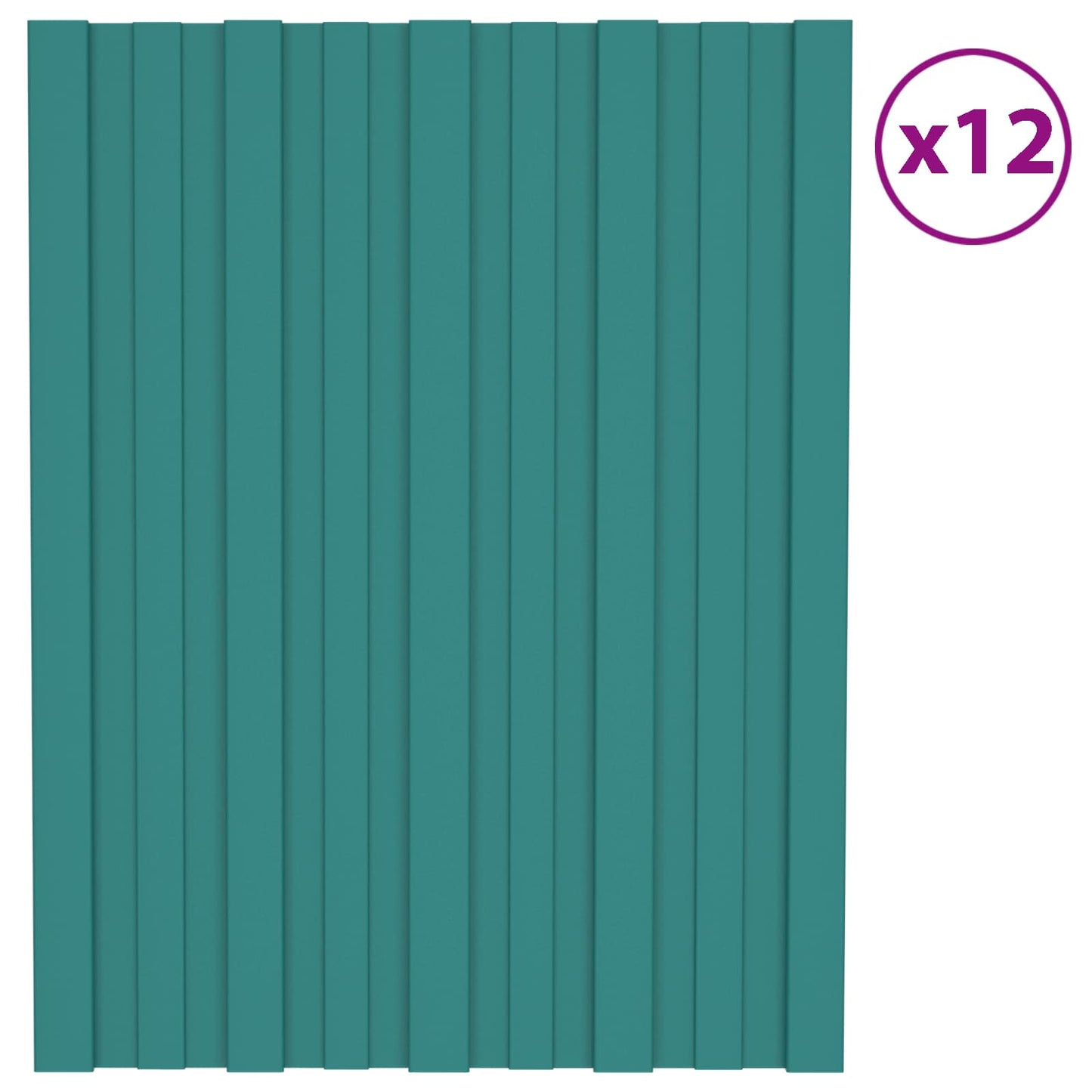 Tagpanel 12 stk. Grøn 60 x 45 cm Galvaniseret stål