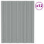 Tagpanel 12 stk. Grå 60 x 45 cm Galvaniseret stål