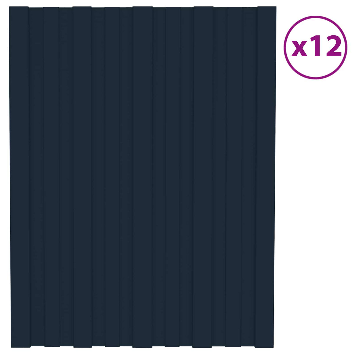 Tagpanel 12 stk. Antracit 60 x 45 cm Galvaniseret stål
