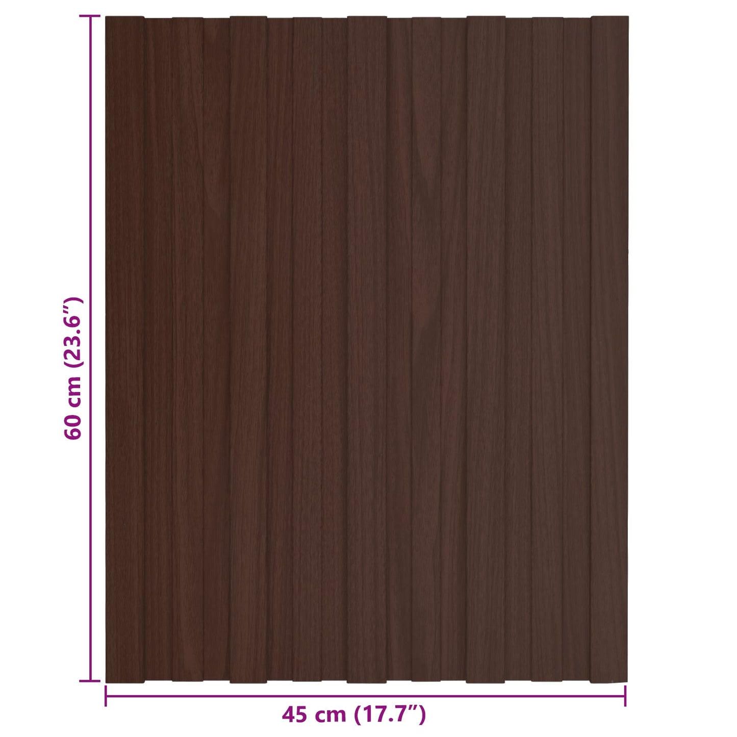 Tagpanel 36 stk. Brun 60 x 45 cm Galvaniseret stål