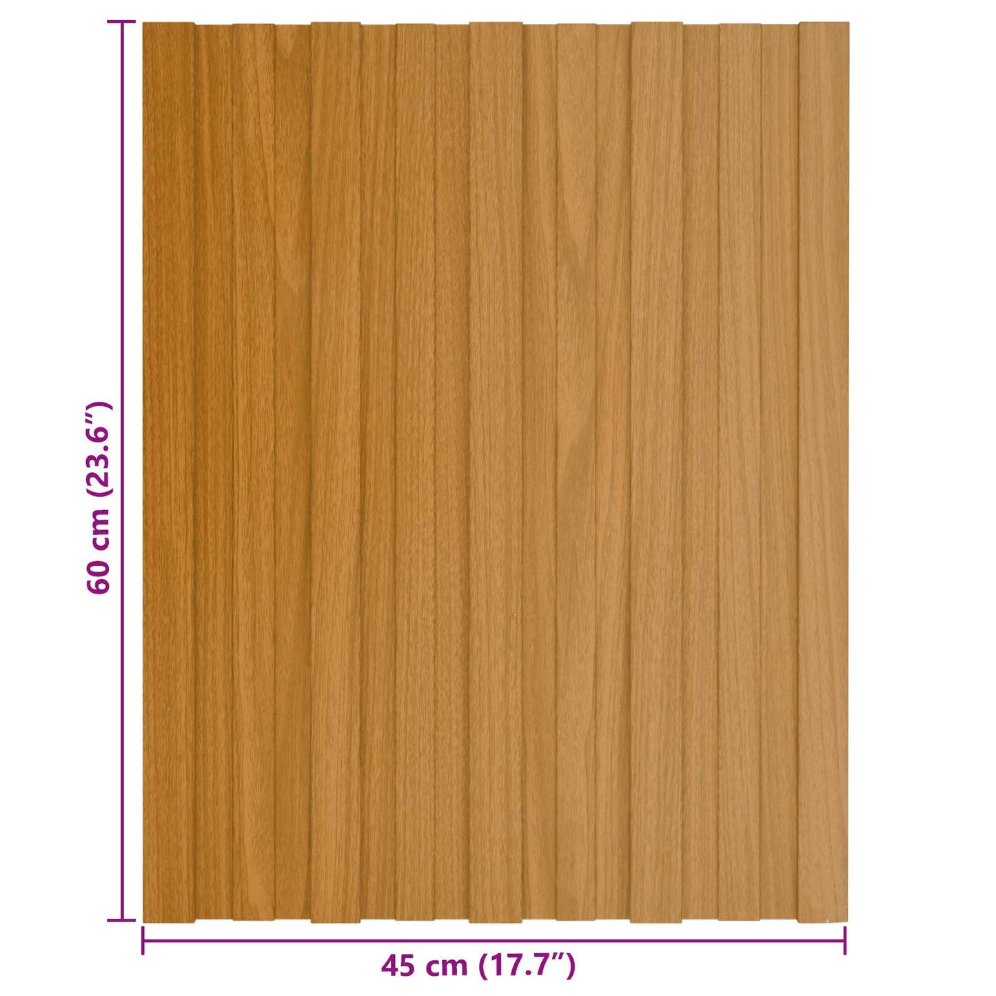 Tagpanel 12 stk. Naturfarvet 60 x 45 cm Galvaniseret stål