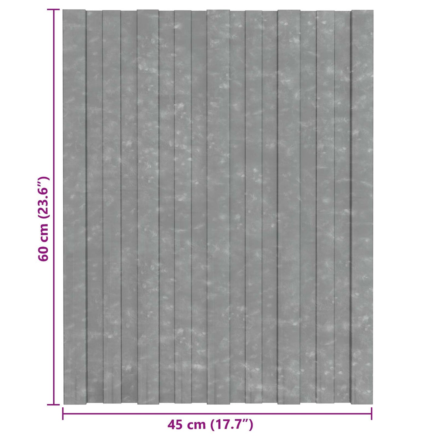 Tagpanel 36 stk. Sølv 60 x 45 cm Galvaniseret stål