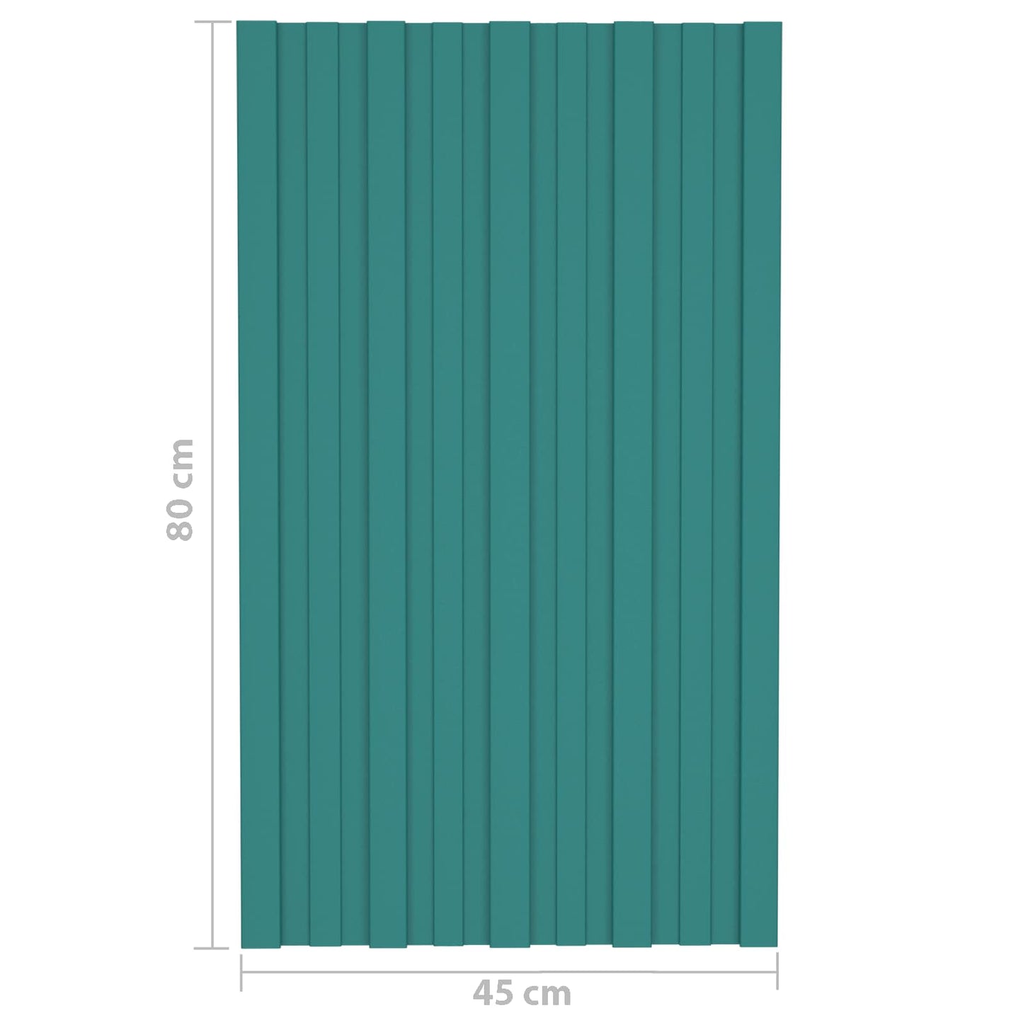 Tagpanel 12 stk. Grøn 80 x 45 cm Galvaniseret stål