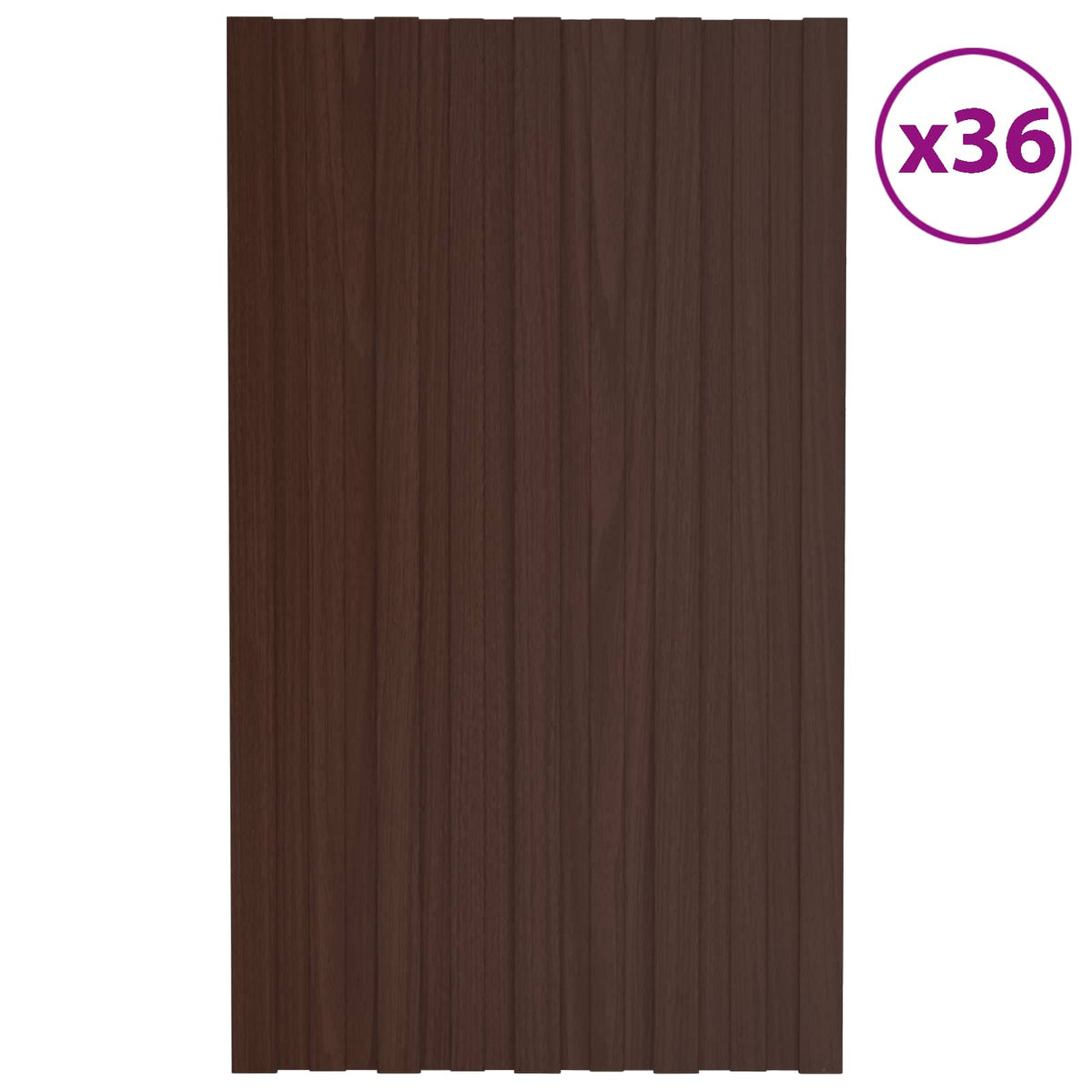 Tagpanel 36 stk. Brun 80 x 45 cm Galvaniseret stål