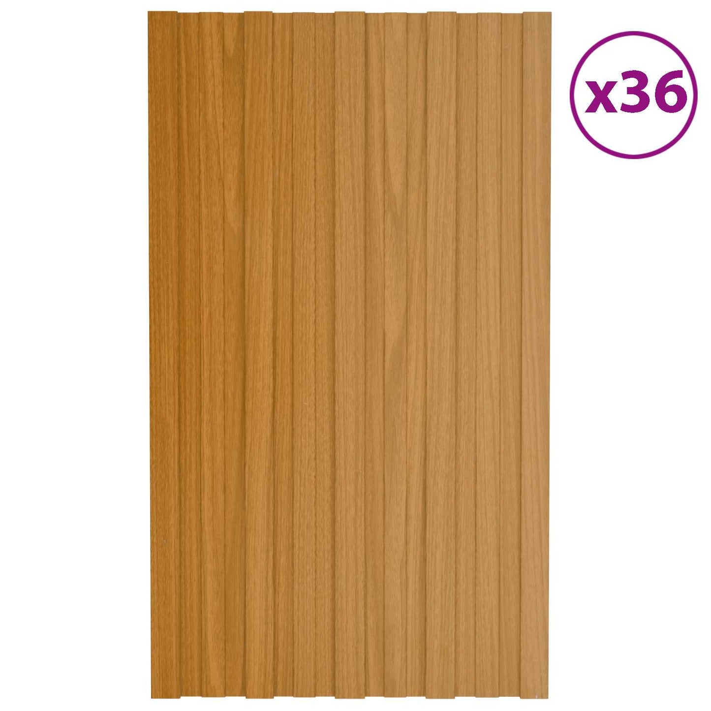 Tagpanel 36 stk. Naturfarvet 80 x 45 cm Galvaniseret stål
