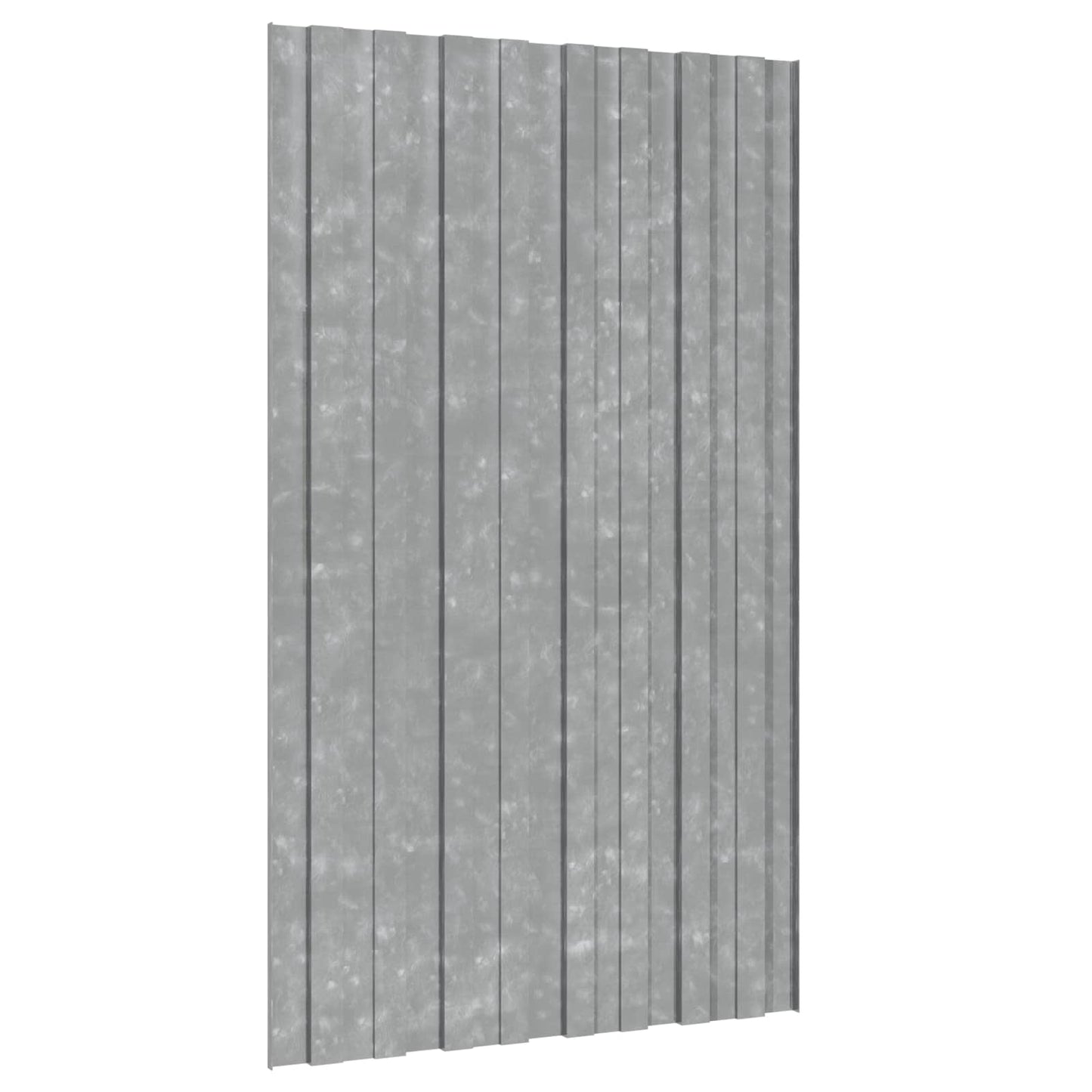 Tagpanel 12 stk. Sølv 80 x 45 cm Galvaniseret stål