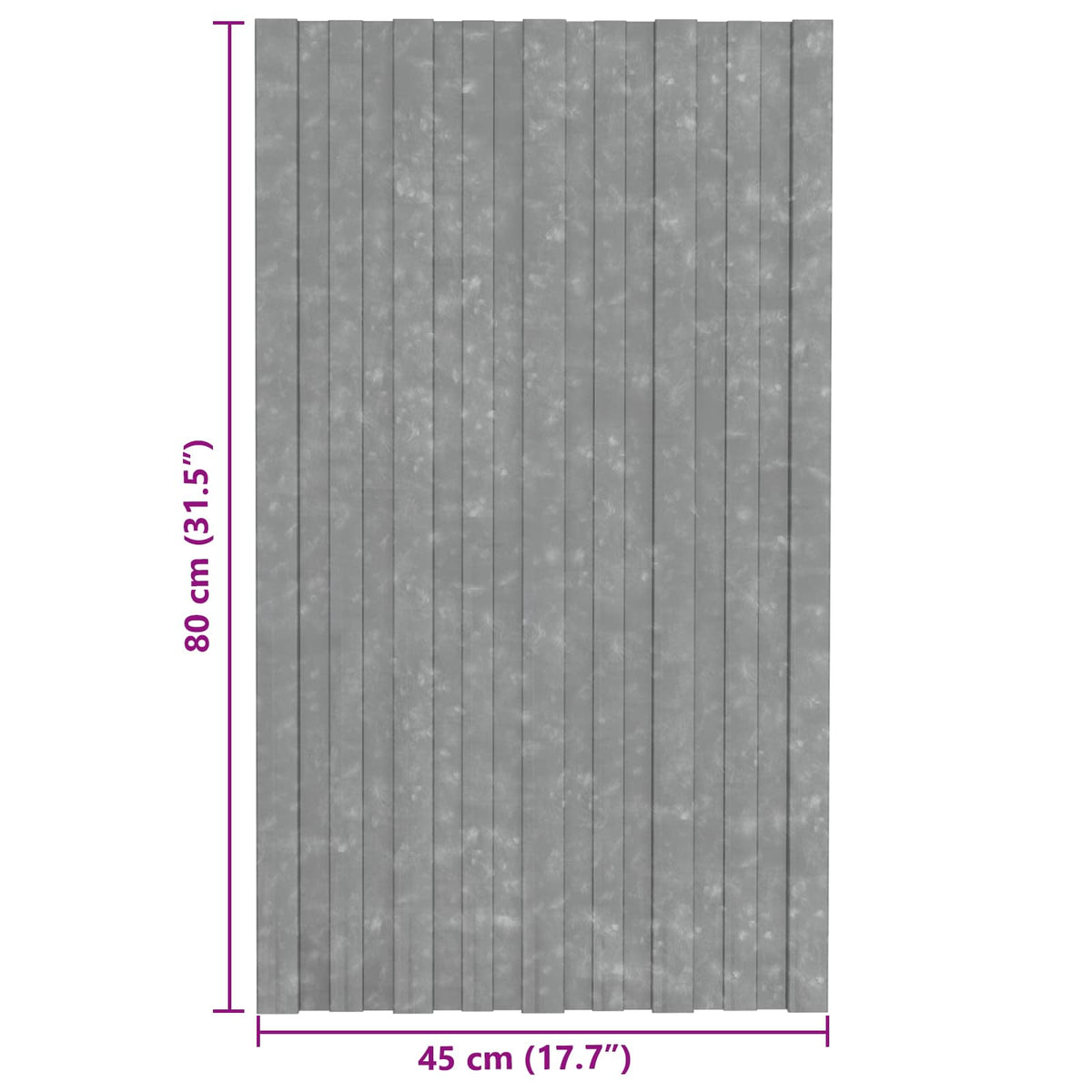 Tagpanel 36 stk. Sølv 80 x 45 cm Galvaniseret stål