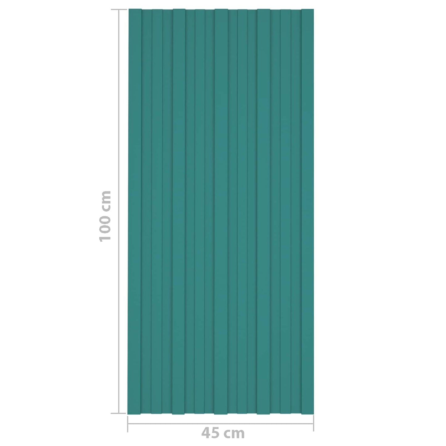 Tagpanel 36 stk. Grøn 100 x 45 cm Galvaniseret stål