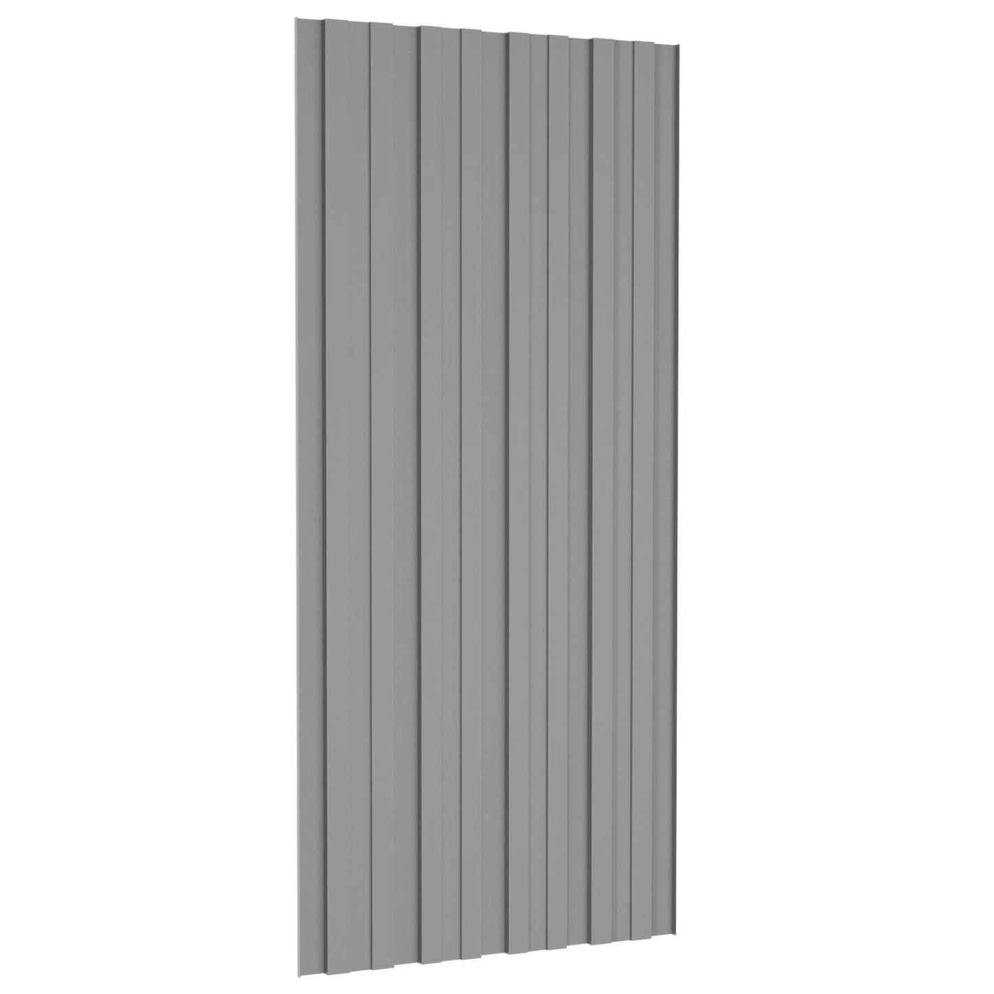 Tagpanel 12 stk. Grå 100 x 45 cm Galvaniseret stål