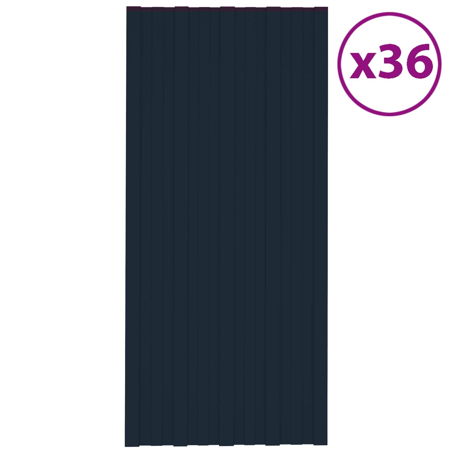 Tagpanel 36 stk. Antracit 100 x 45 cm Galvaniseret stål