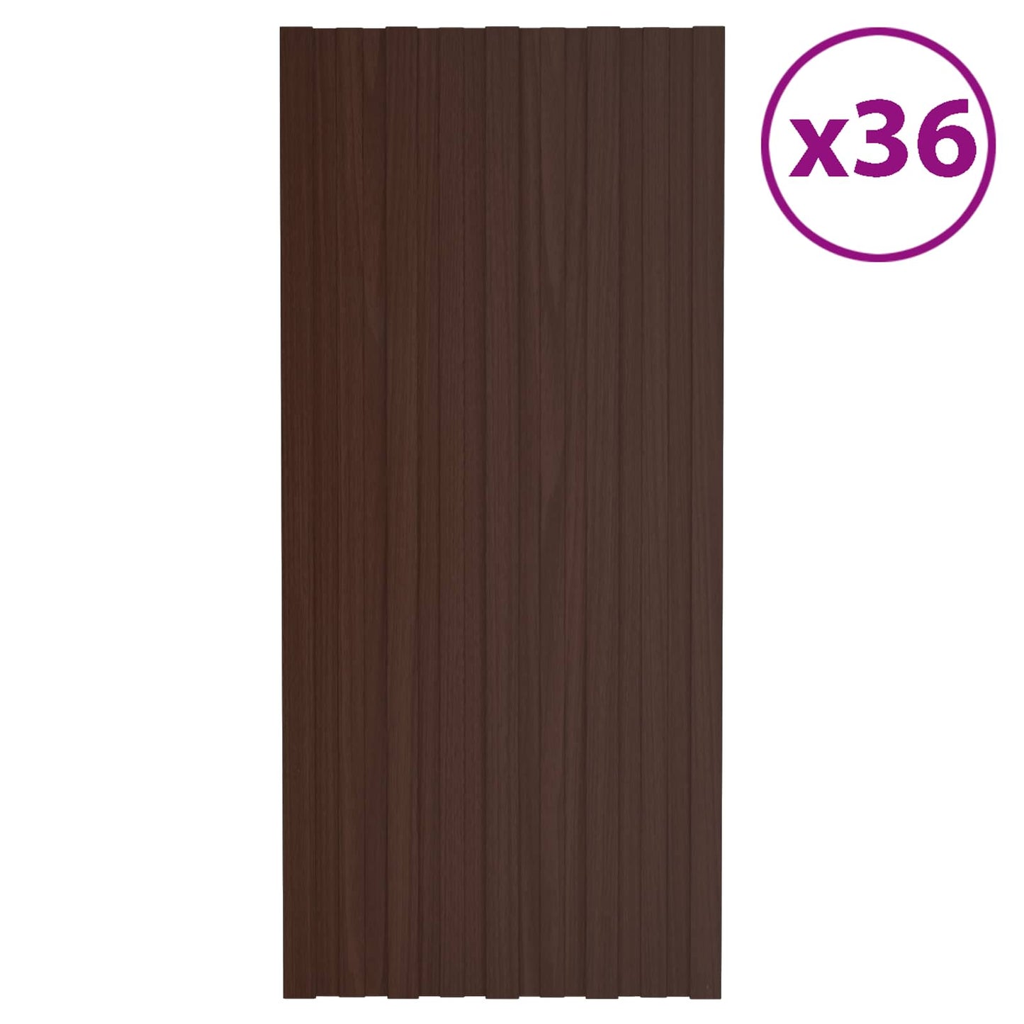 Tagpanel 36 stk. Brun 100 x 45 cm Galvaniseret stål