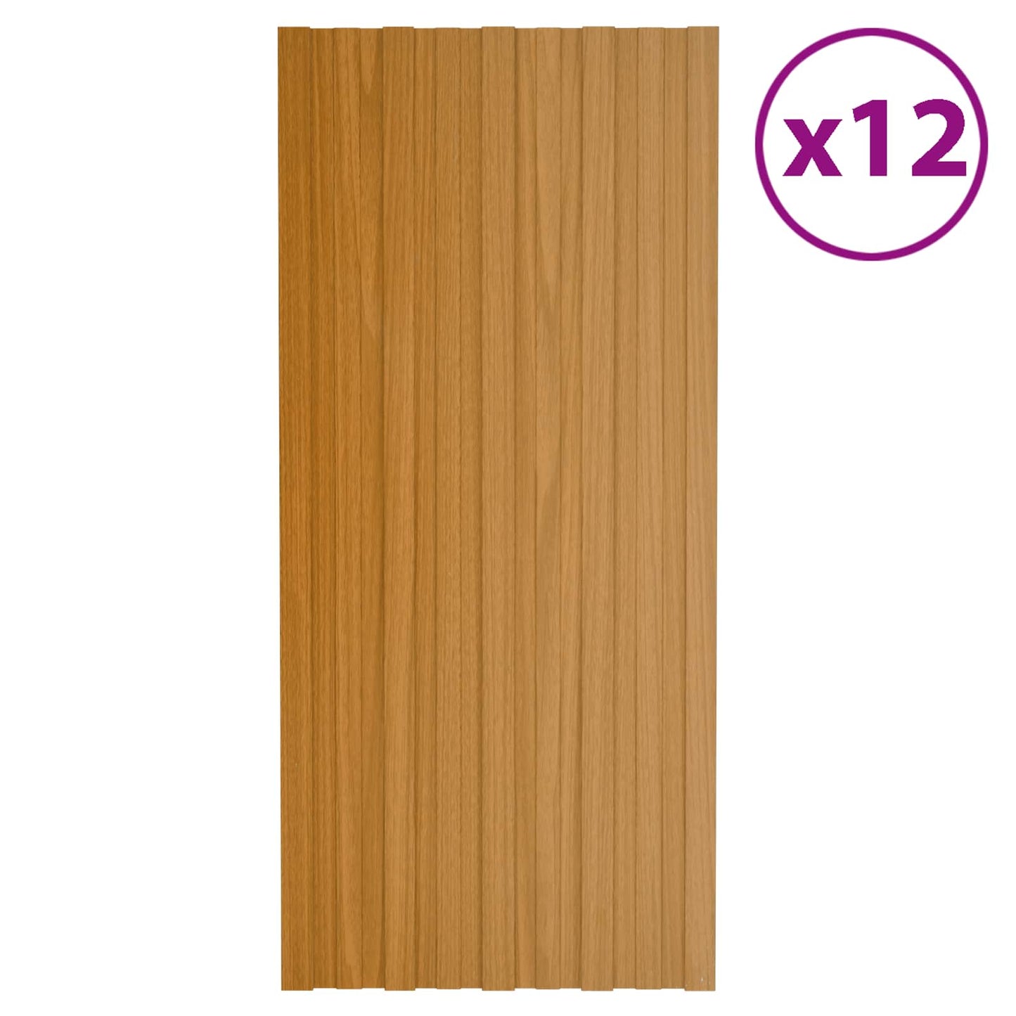 Tagpanel 12 stk. Naturfarvet 100 x 45 cm Galvaniseret stål