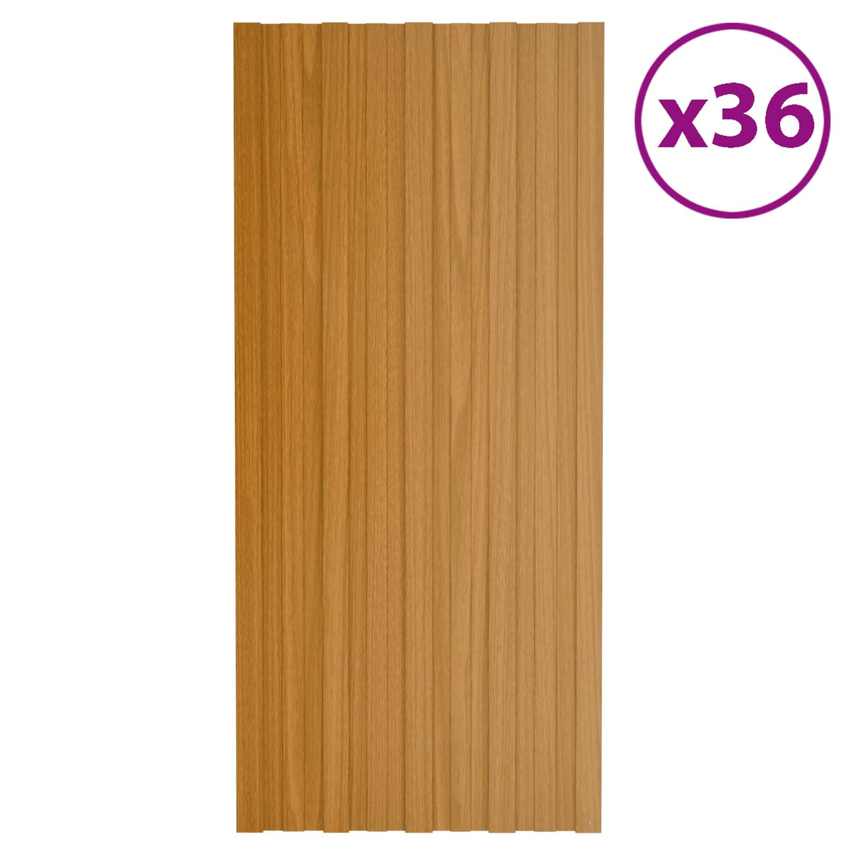 Tagpanel 36 stk. Naturfarvet 100 x 45 cm Galvaniseret stål