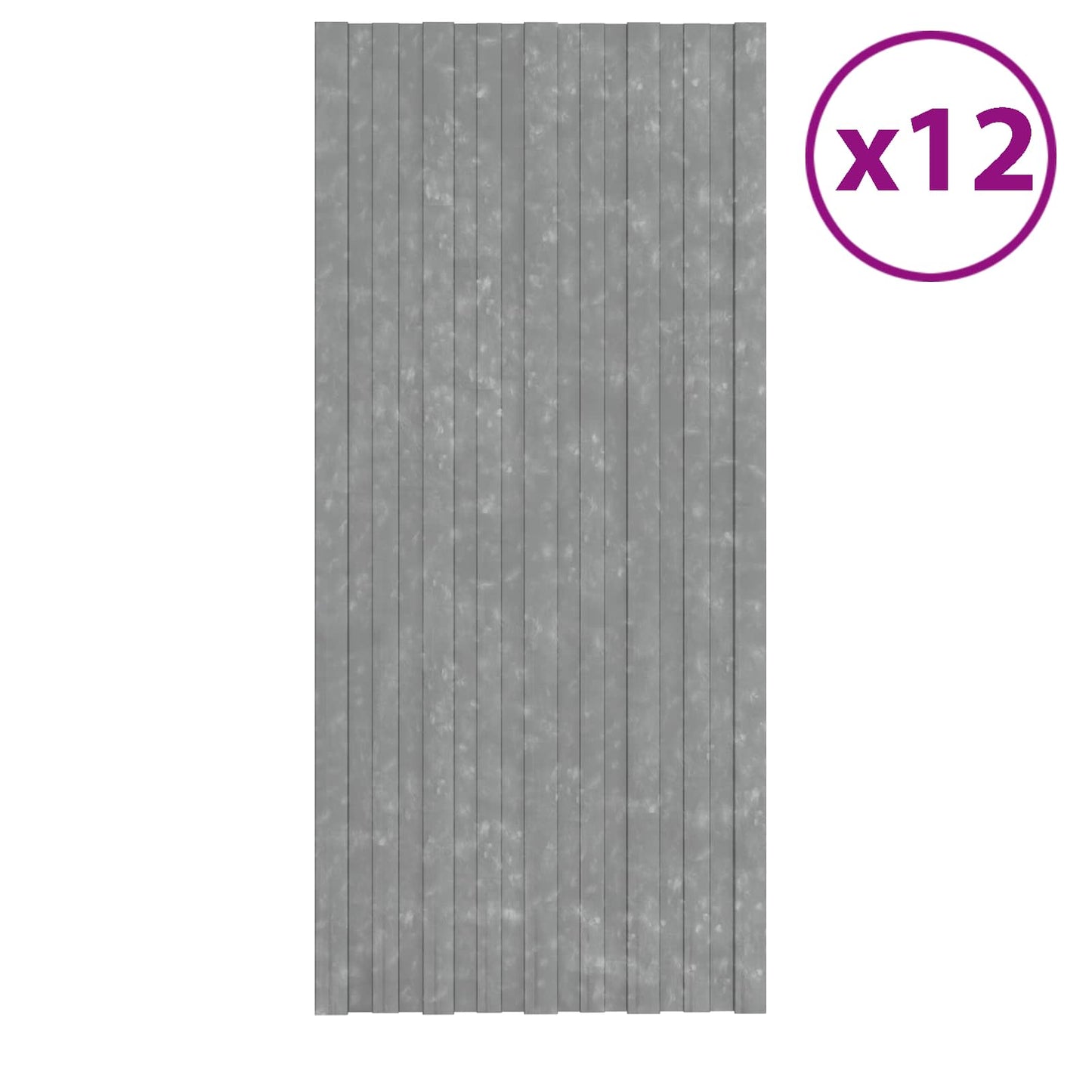 Tagpanel 12 stk. Sølv 100 x 45 cm Galvaniseret stål