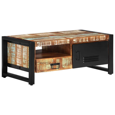sofabord 100x50x41 cm massivt genbrugstræ