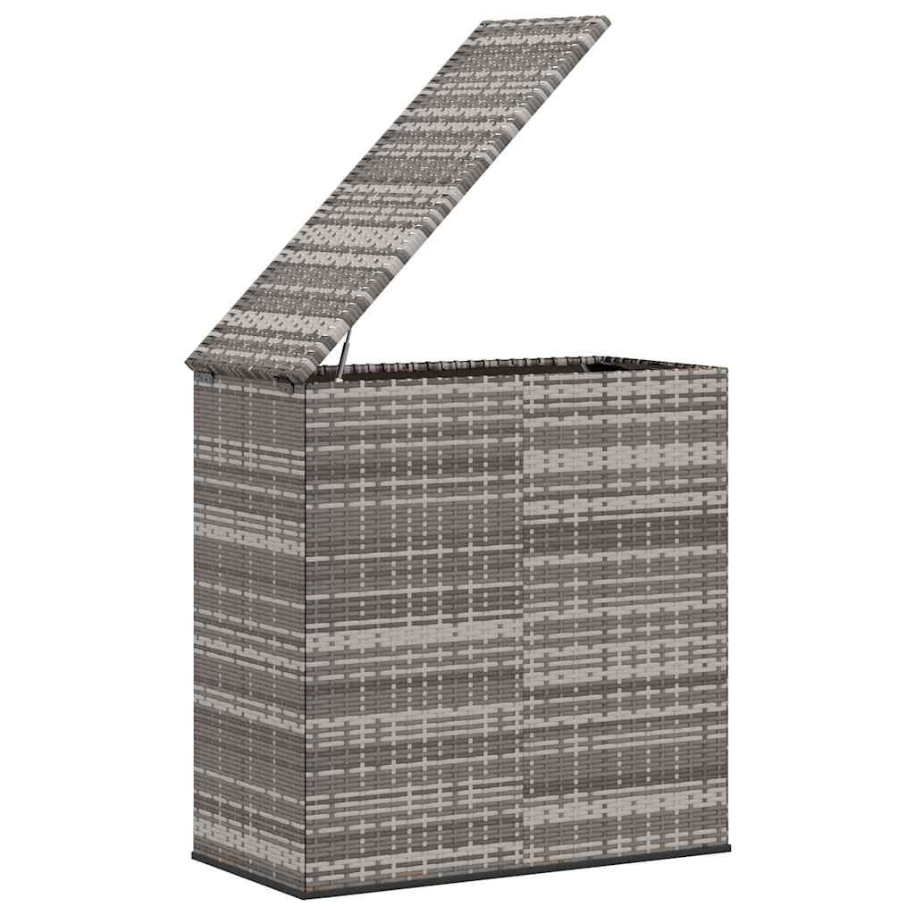 hyndeboks 100x49x103,5 cm polyrattan grå