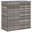 hyndeboks 100x49x103,5 cm polyrattan grå