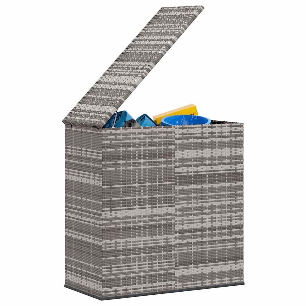 hyndeboks 100x49x103,5 cm polyrattan grå
