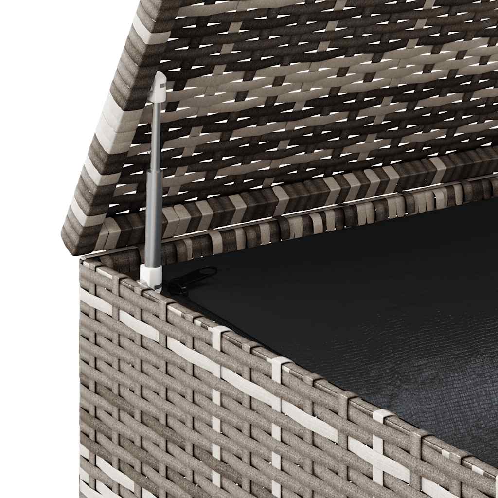 hyndeboks 100x49x103,5 cm polyrattan grå