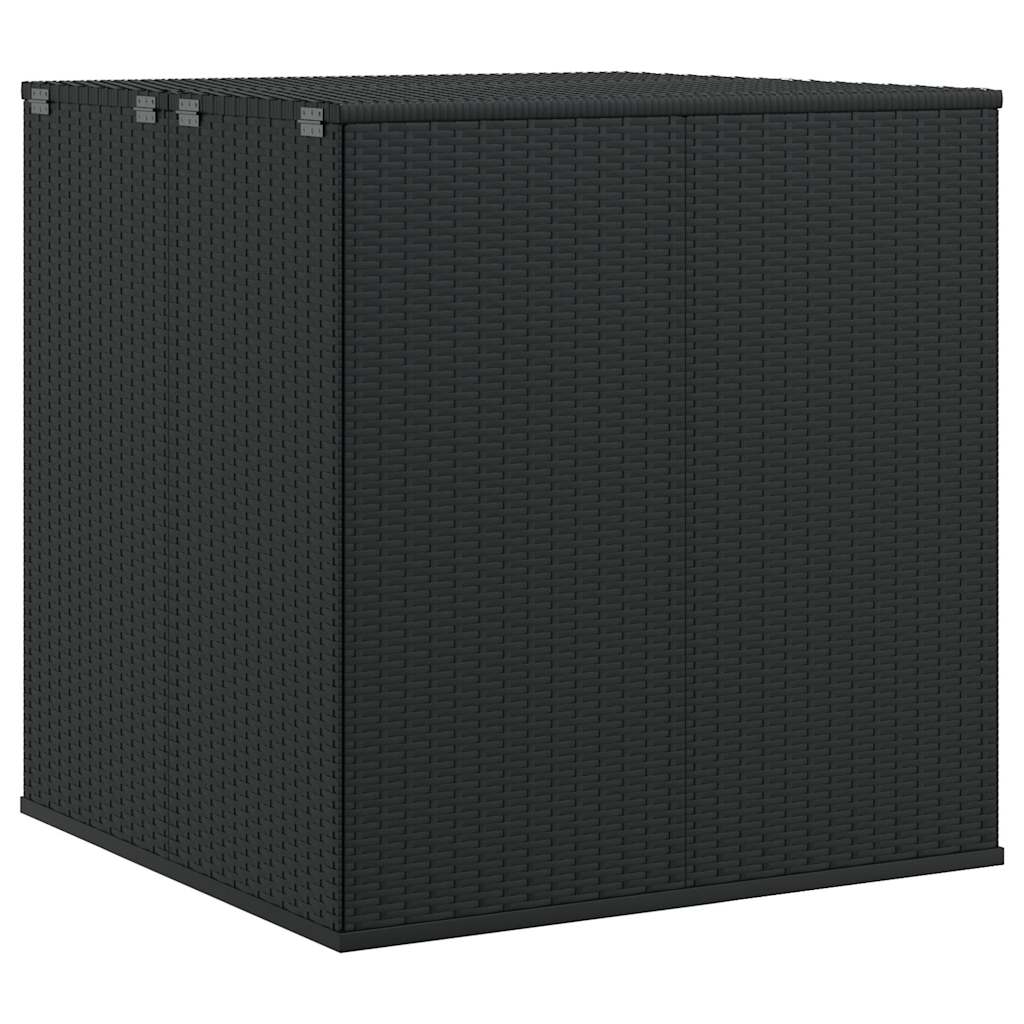 hyndeboks 100x97,5x104 cm polyrattan sort