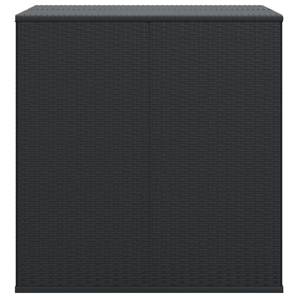 hyndeboks 100x97,5x104 cm polyrattan sort