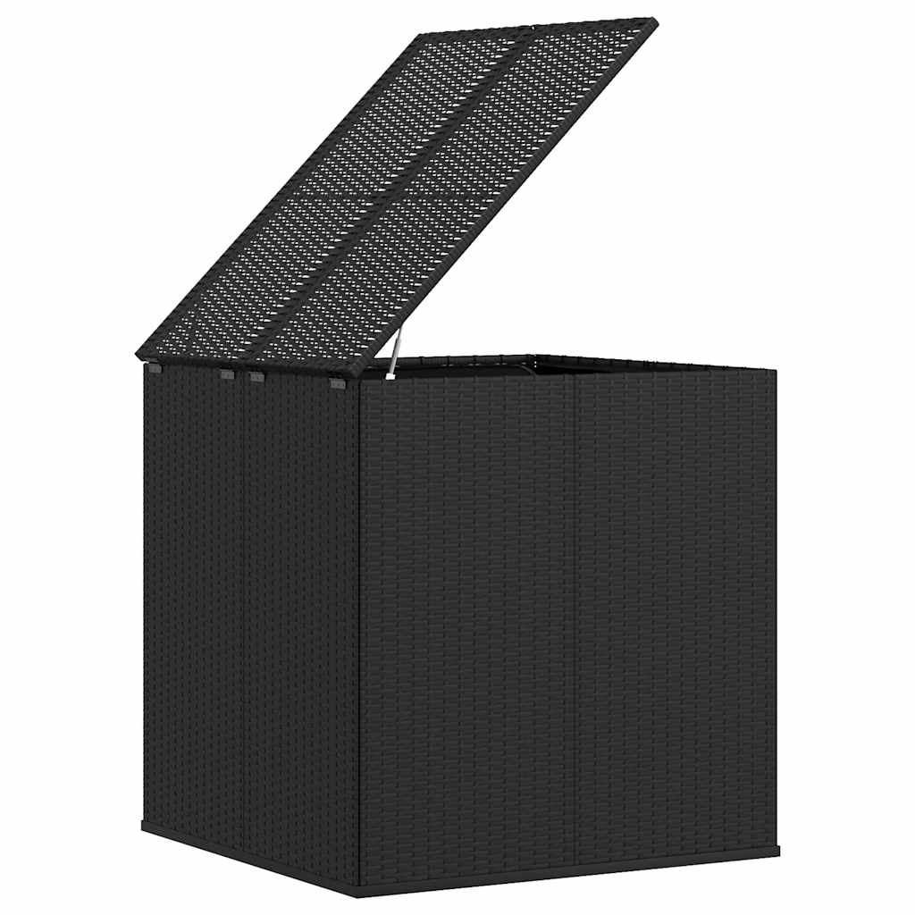hyndeboks 100x97,5x104 cm polyrattan sort