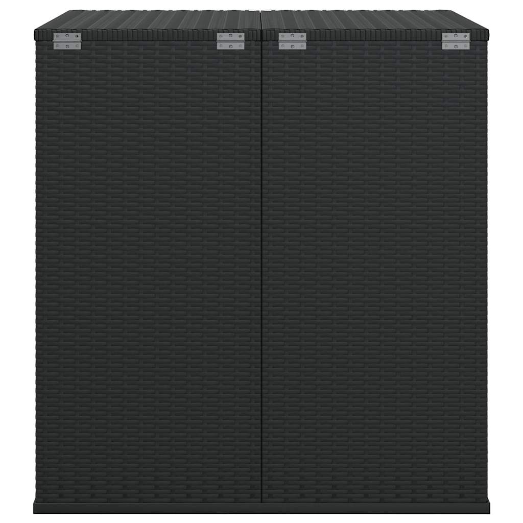 hyndeboks 100x97,5x104 cm polyrattan sort