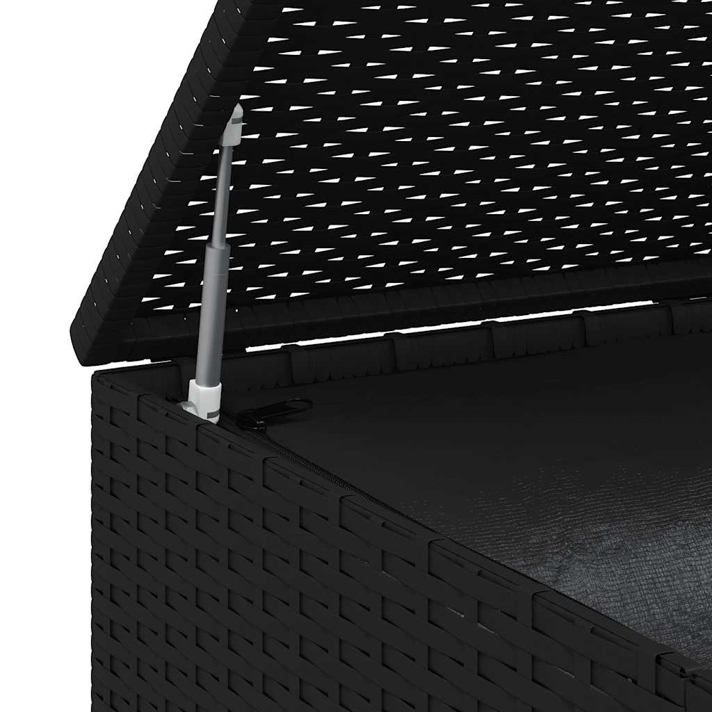 hyndeboks 100x97,5x104 cm polyrattan sort