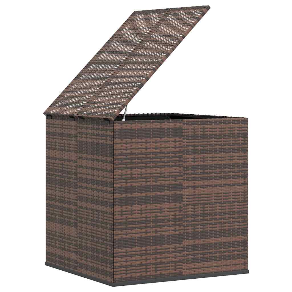 hyndeboks 100x97,5x104 cm polyrattan brun