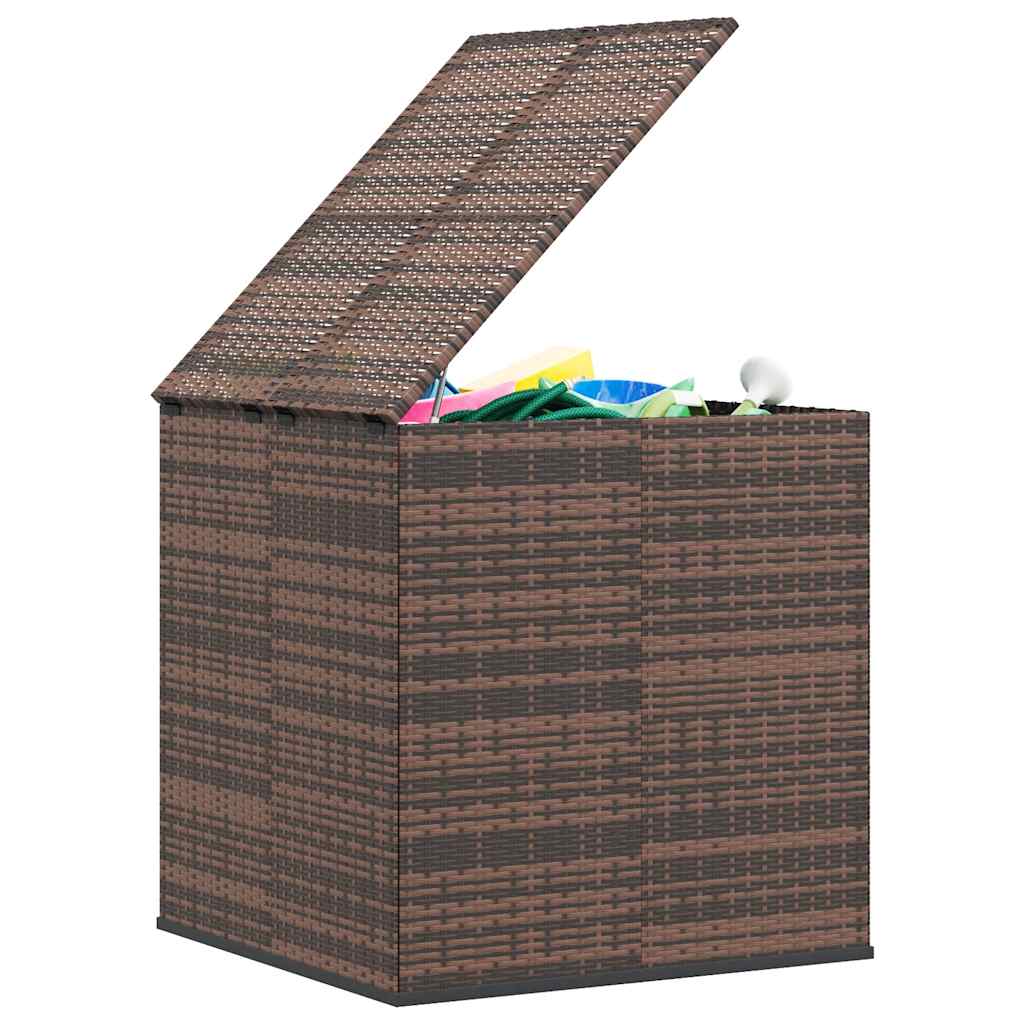 hyndeboks 100x97,5x104 cm polyrattan brun