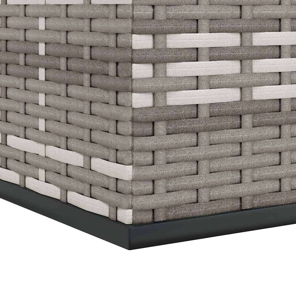 hyndeboks 100x97,5x104 cm polyrattan grå