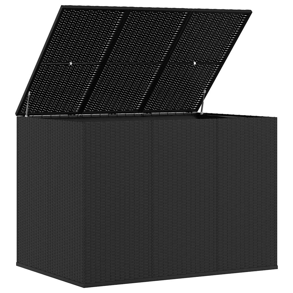 hyndeboks 145x100x103 cm polyrattan sort