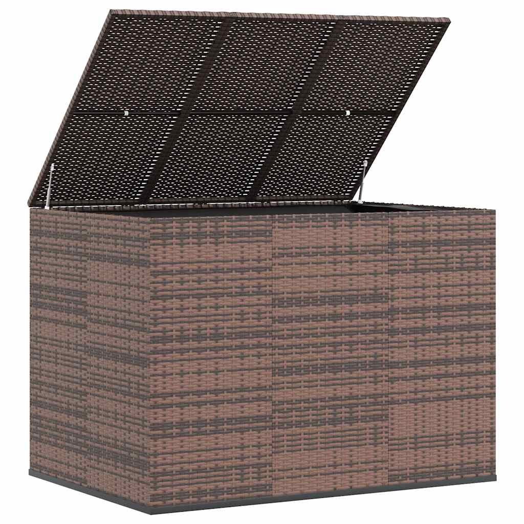 hyndeboks 145x100x103 cm polyrattan brun
