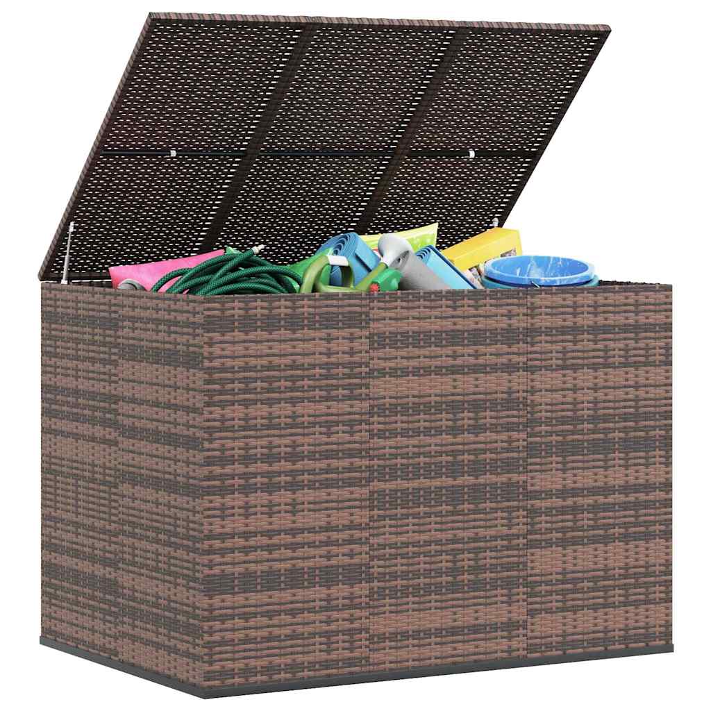 hyndeboks 145x100x103 cm polyrattan brun